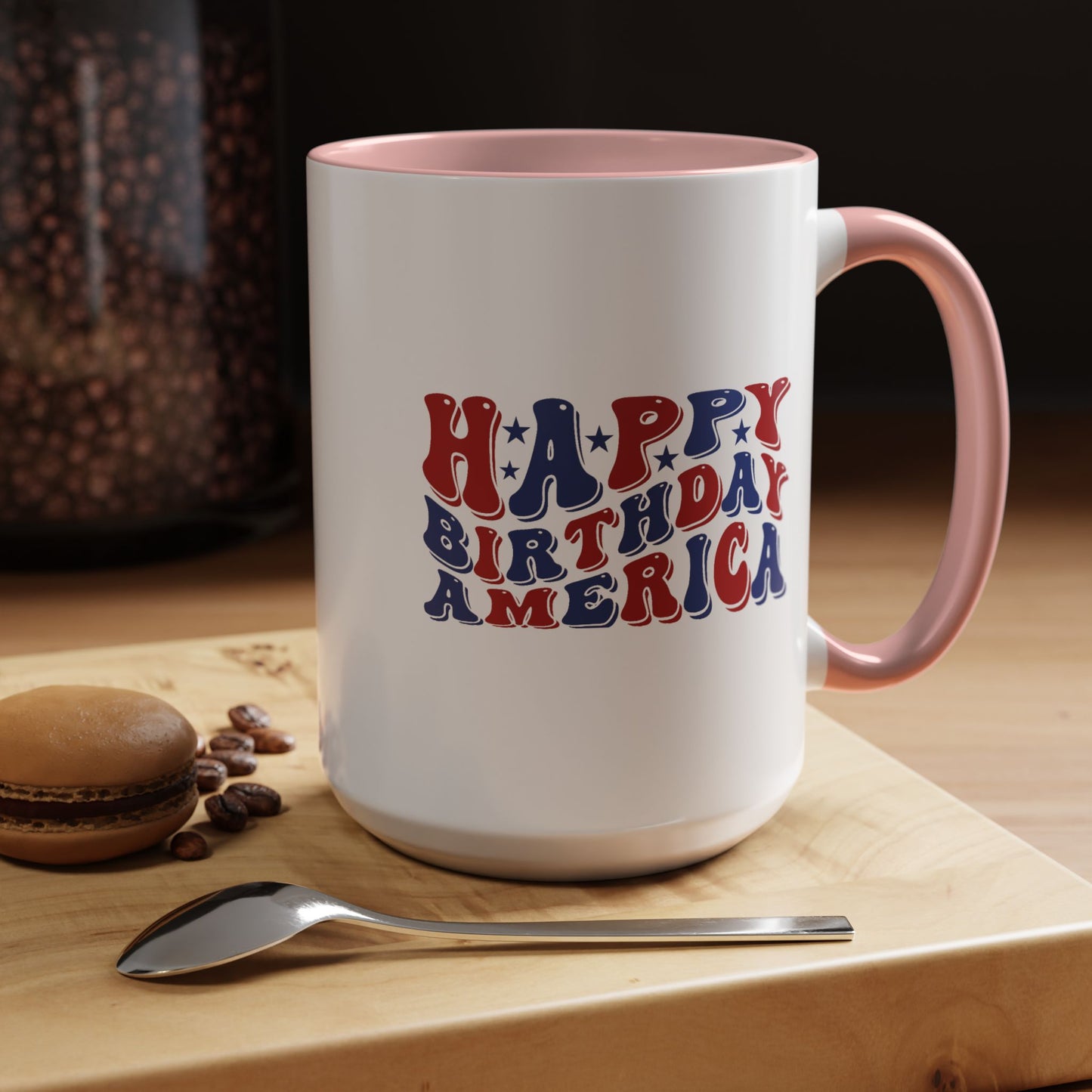 4th of July Mug - Happy Birthday America Retro