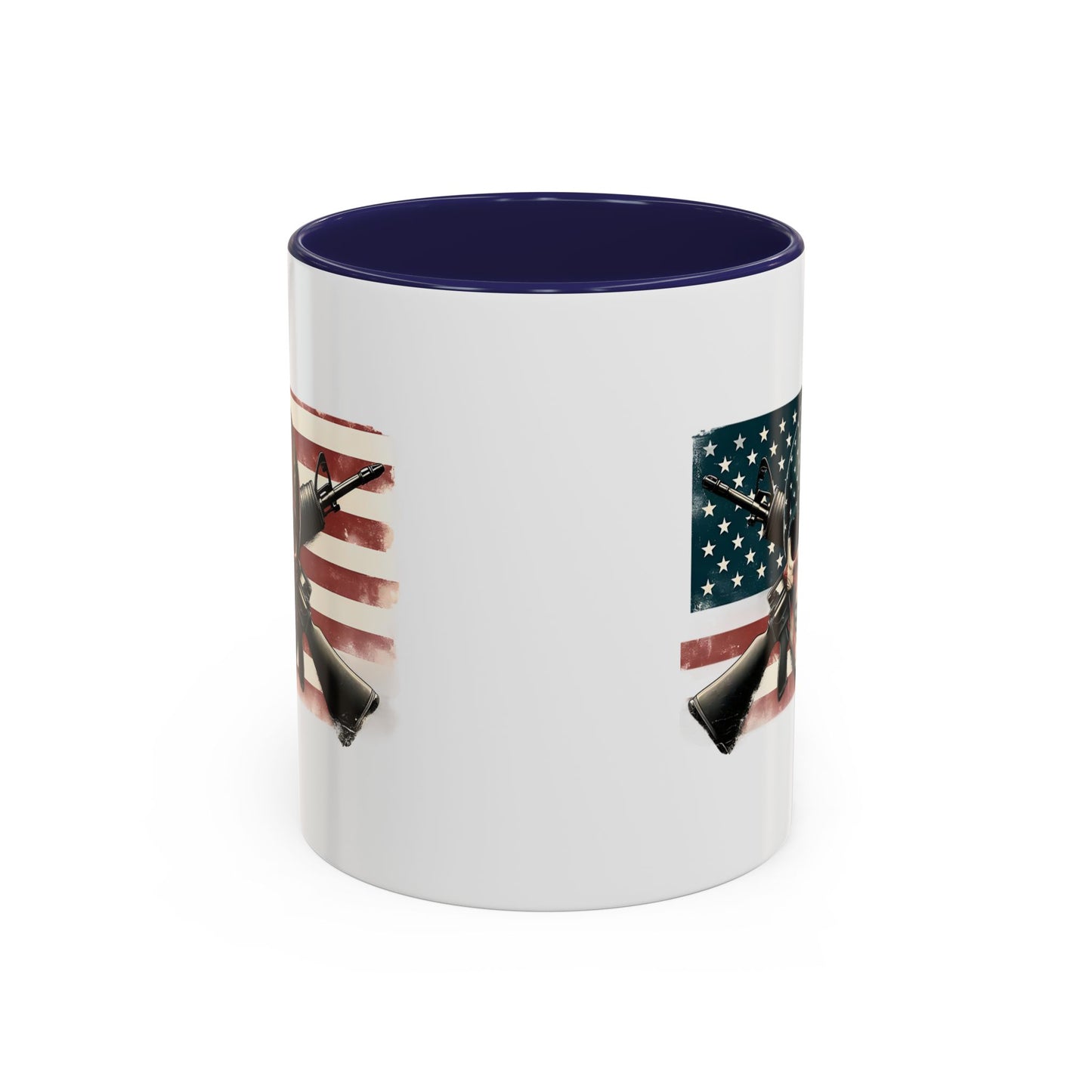 4th of July Mug - Skull Guns Flag