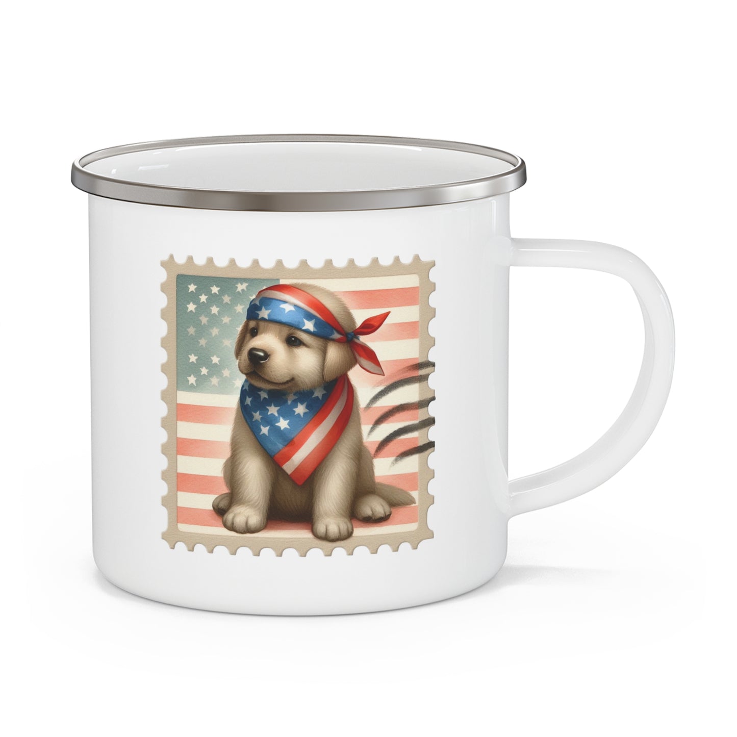 4th of July Mug - American Dog Stamp
