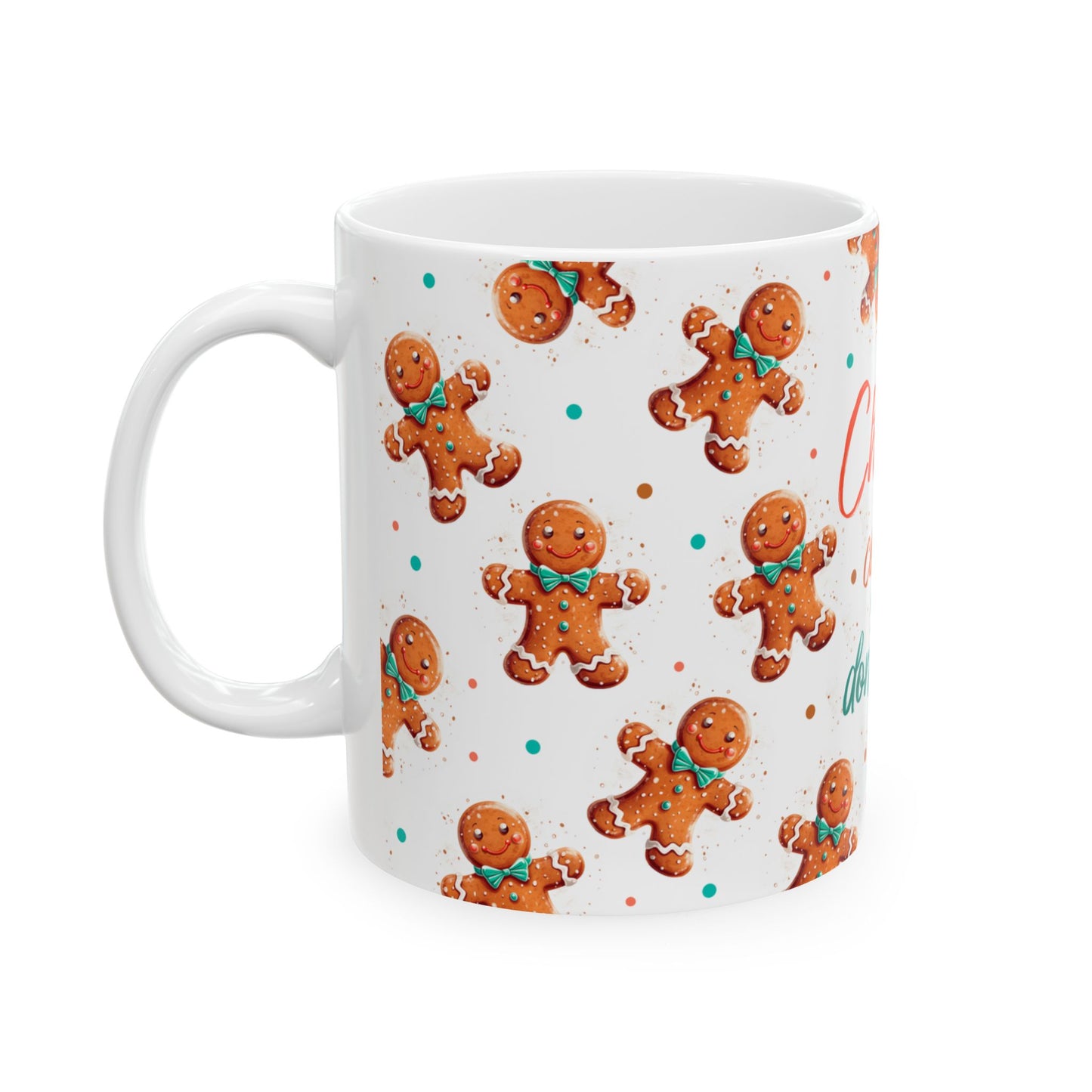 Christmas Mug - Christmas Calories Don't Count Gingerbread Man