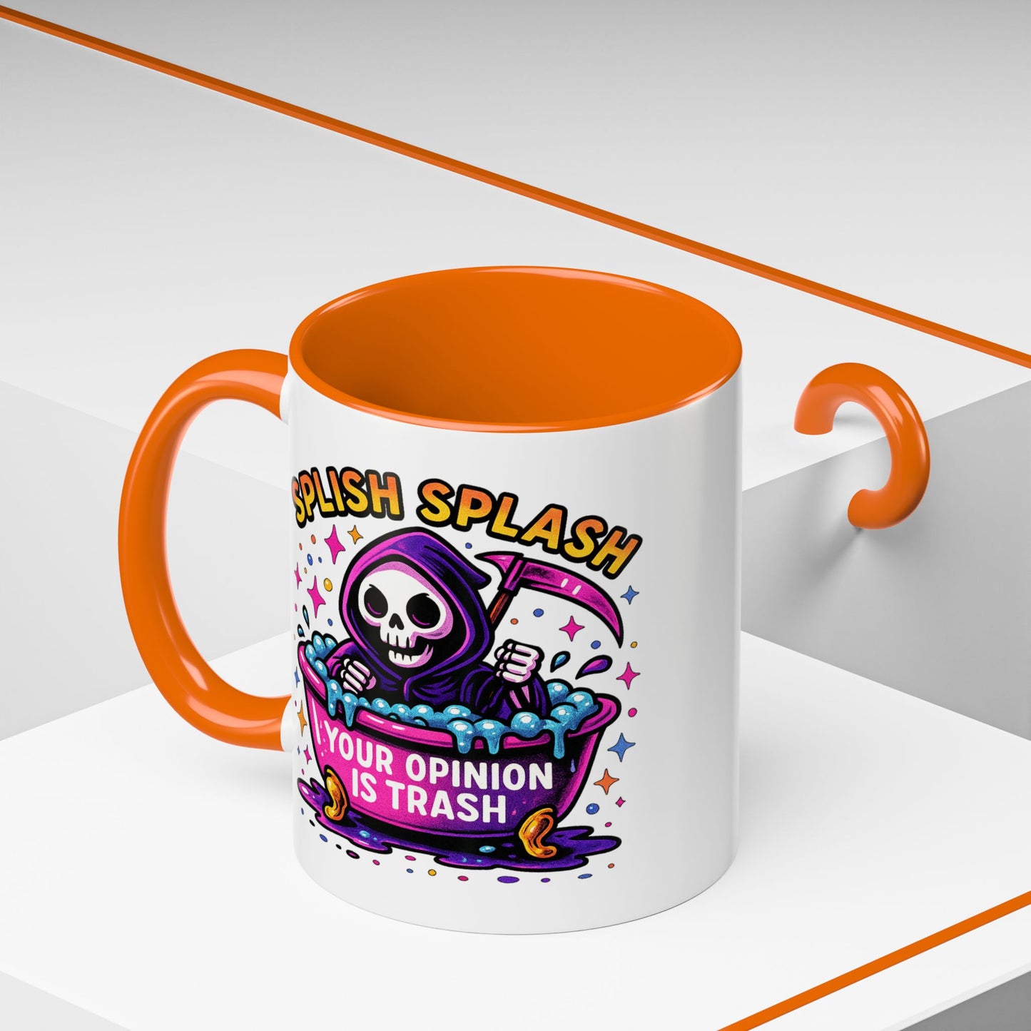 Humor Mug - Splish Splash Your Opinion is Trash