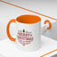 Christmas Mug - Merry Christmas Maroon Text Tree Star