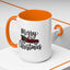 Christmas Mug - Merry Christmas Black Text Tartan Truck