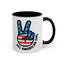 4th of July Mug - All American Girl Peace Sign