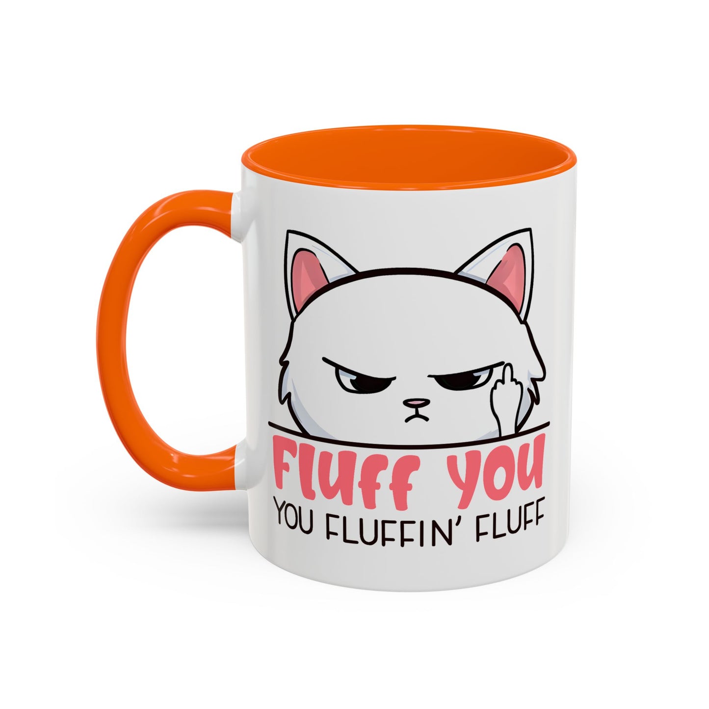 Adult Mug - Fluff You White Cat