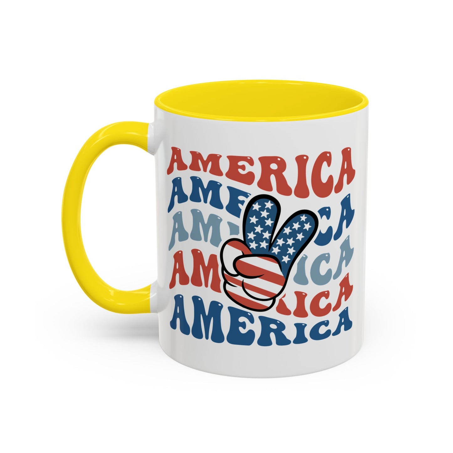 4th of July Mug - America peace Sign