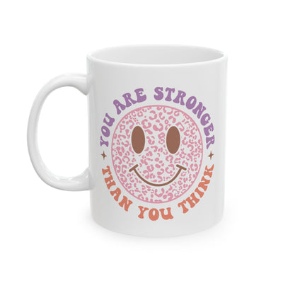 Motivation Mug - You Are Stronger Than You Think Smiley Face