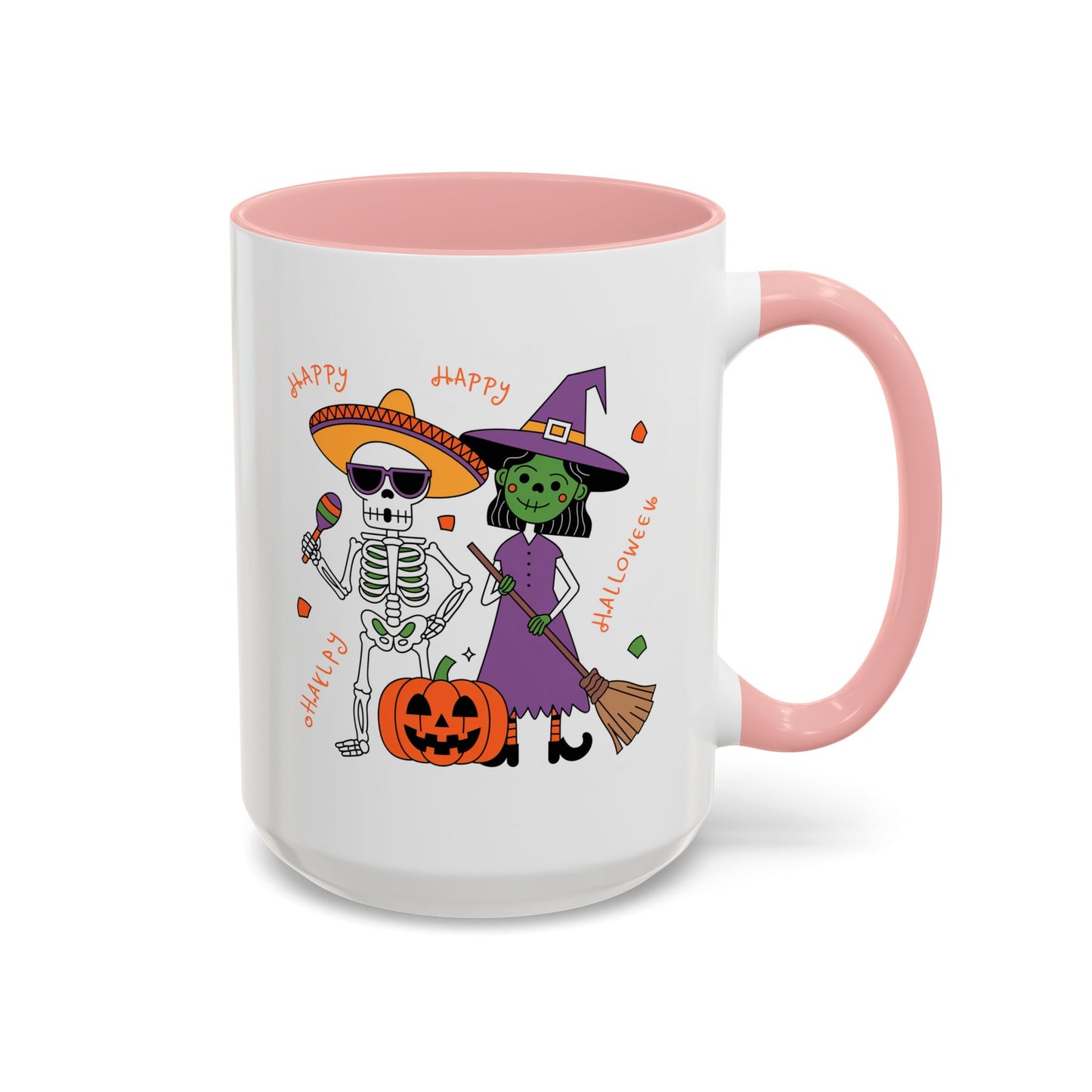 Halloween Mug - Skeleton & Witch