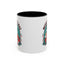 Christmas Mug - Merry Christmas Black & Red Text Cool Santa
