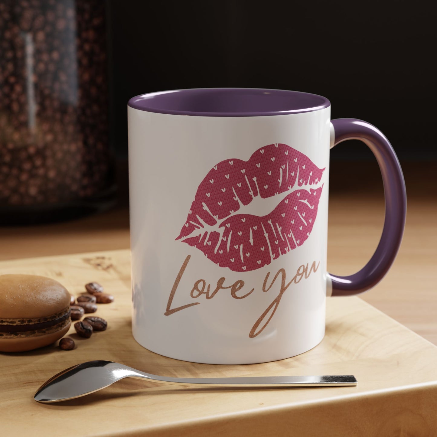 Valentine's Day Mug - Love You Lips Kiss