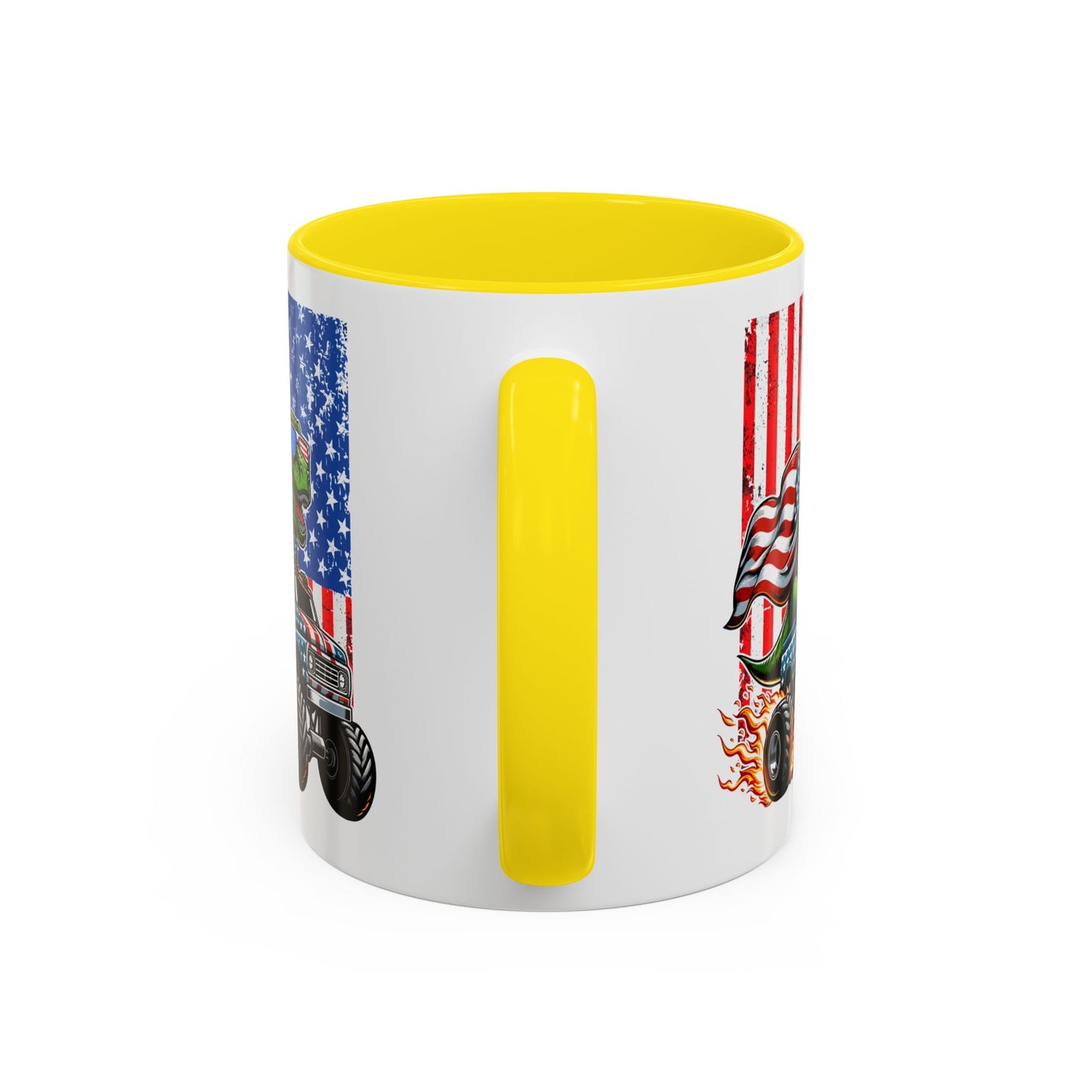 4th of July Mug - T Rex Riding Monster Truck
