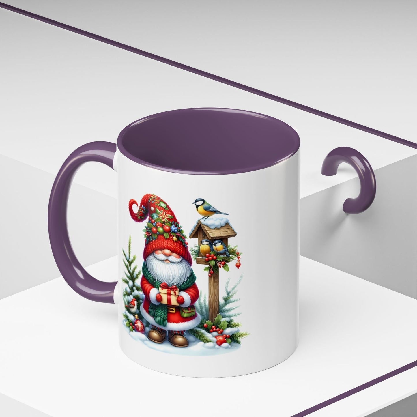 Christmas Mug - Gnome and Birds
