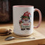Christmas Mug - Merry Christmas Red & Green Text Gnome Present