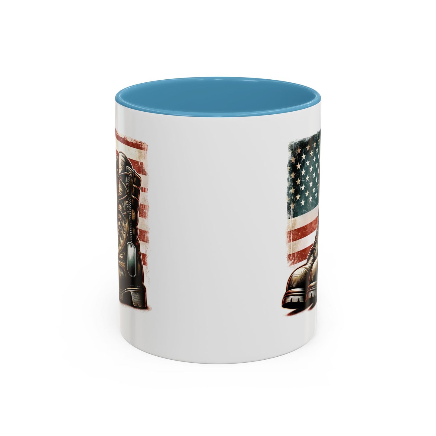 4th of July Mug - Fallen Soldier Boots Flag