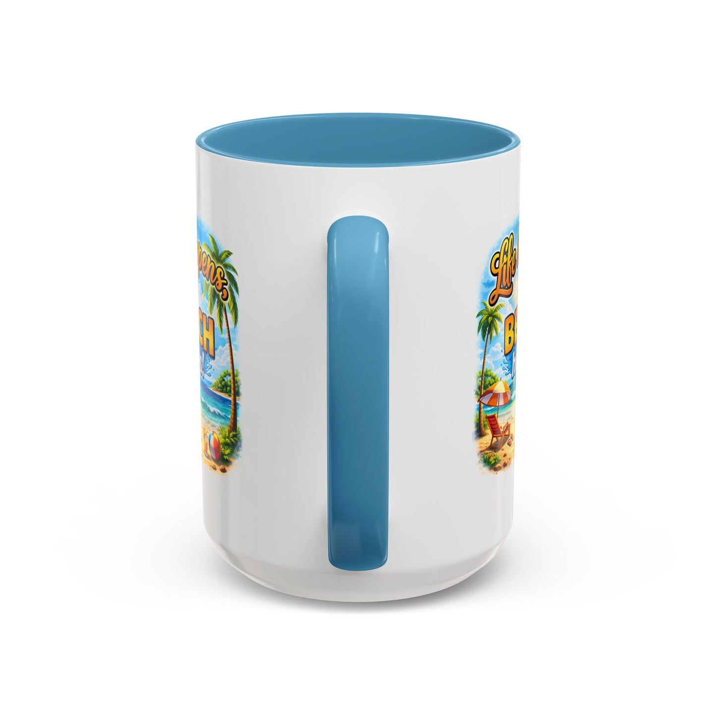 Humor Mug - Life Happens the beach Helps