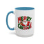 Christmas Mug - Green & Red Text Santa Presents