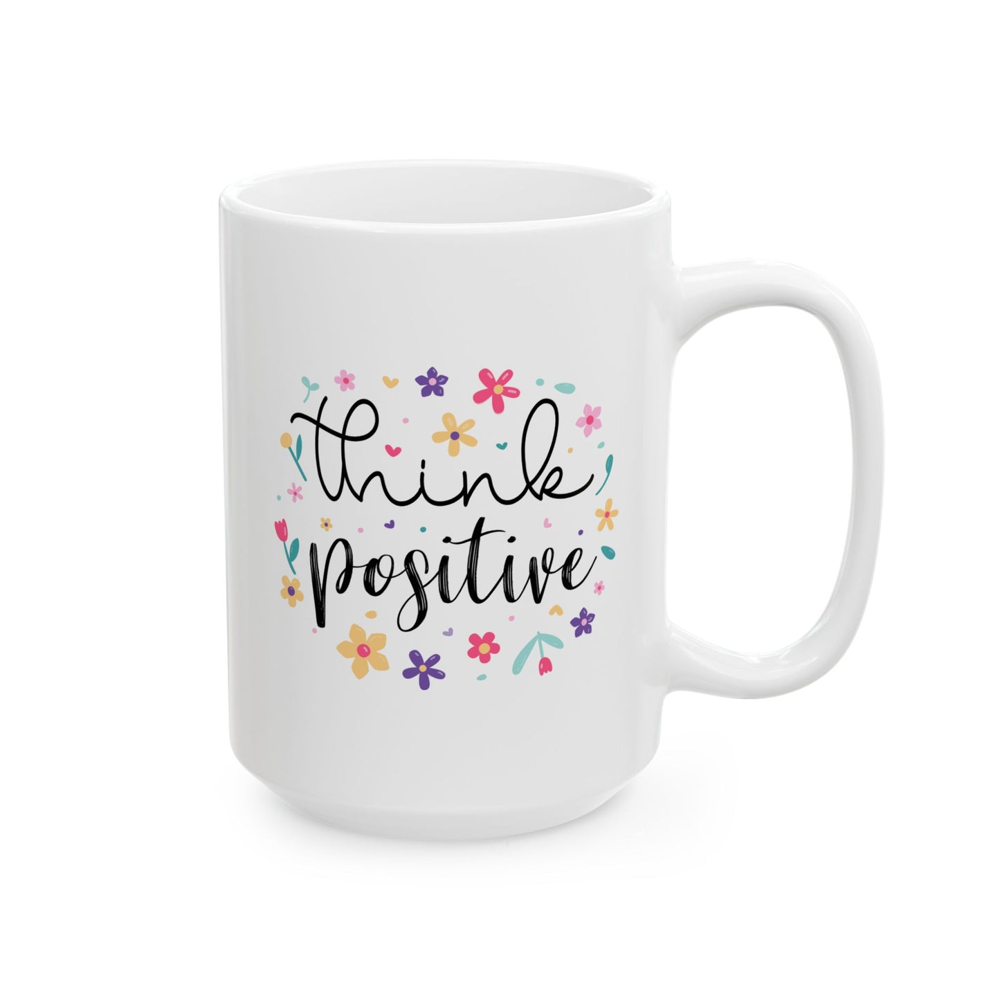 Wellness Mug - Think Positive Flowers