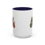 Christmas Mug - Merry Christmas Green Yellow & Red Text Hats