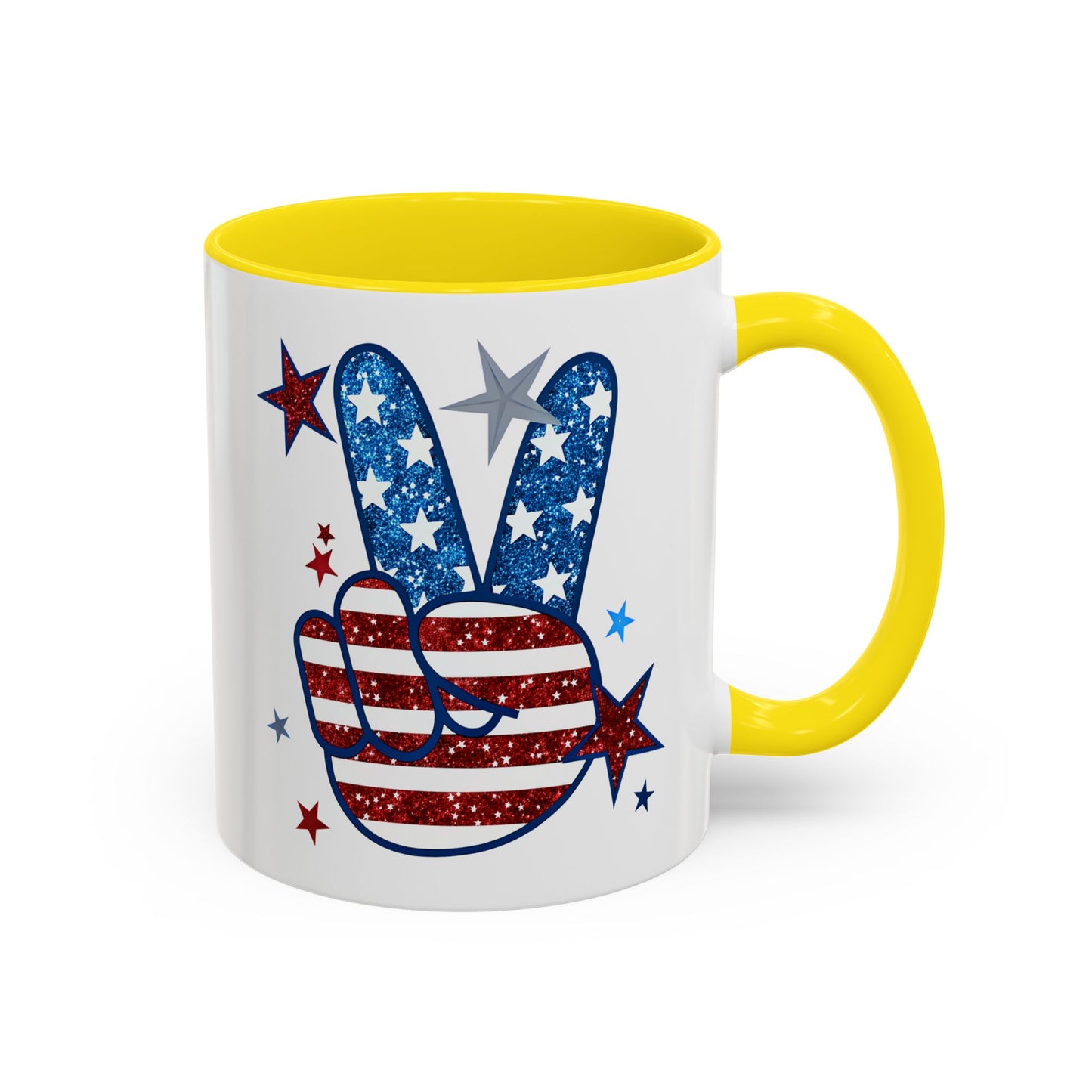 4th of July Mug - America Peace Sign