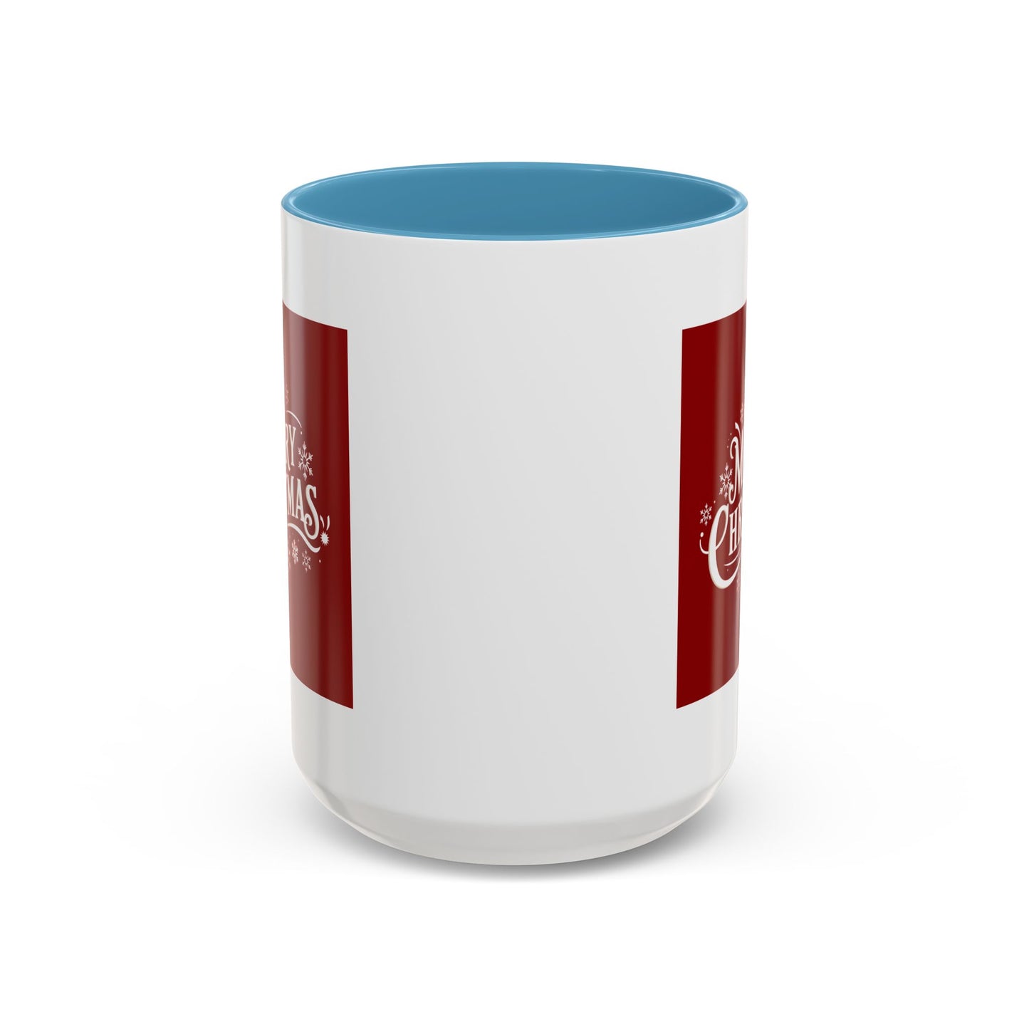 Christmas Mug - Merry Christmas White Text Maroon Background