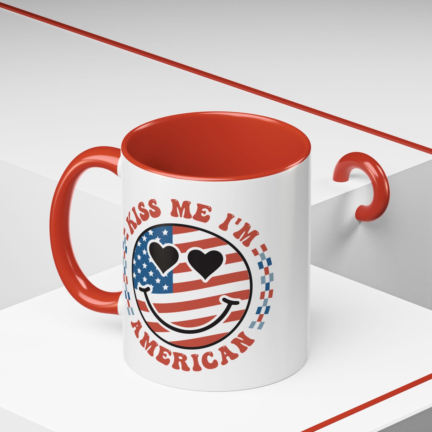 4th of July Mug - Kiss Me I'm American
