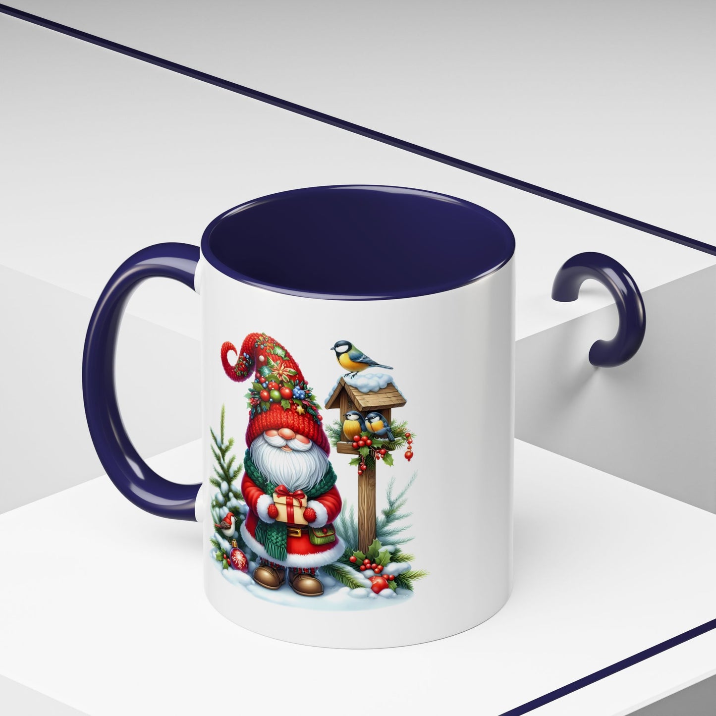Christmas Mug - Gnome and Birds