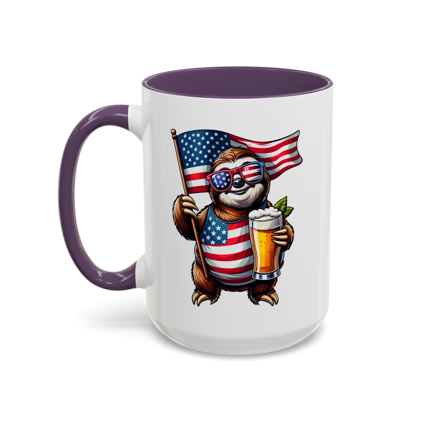 4th of July Mug - Merica Sloth