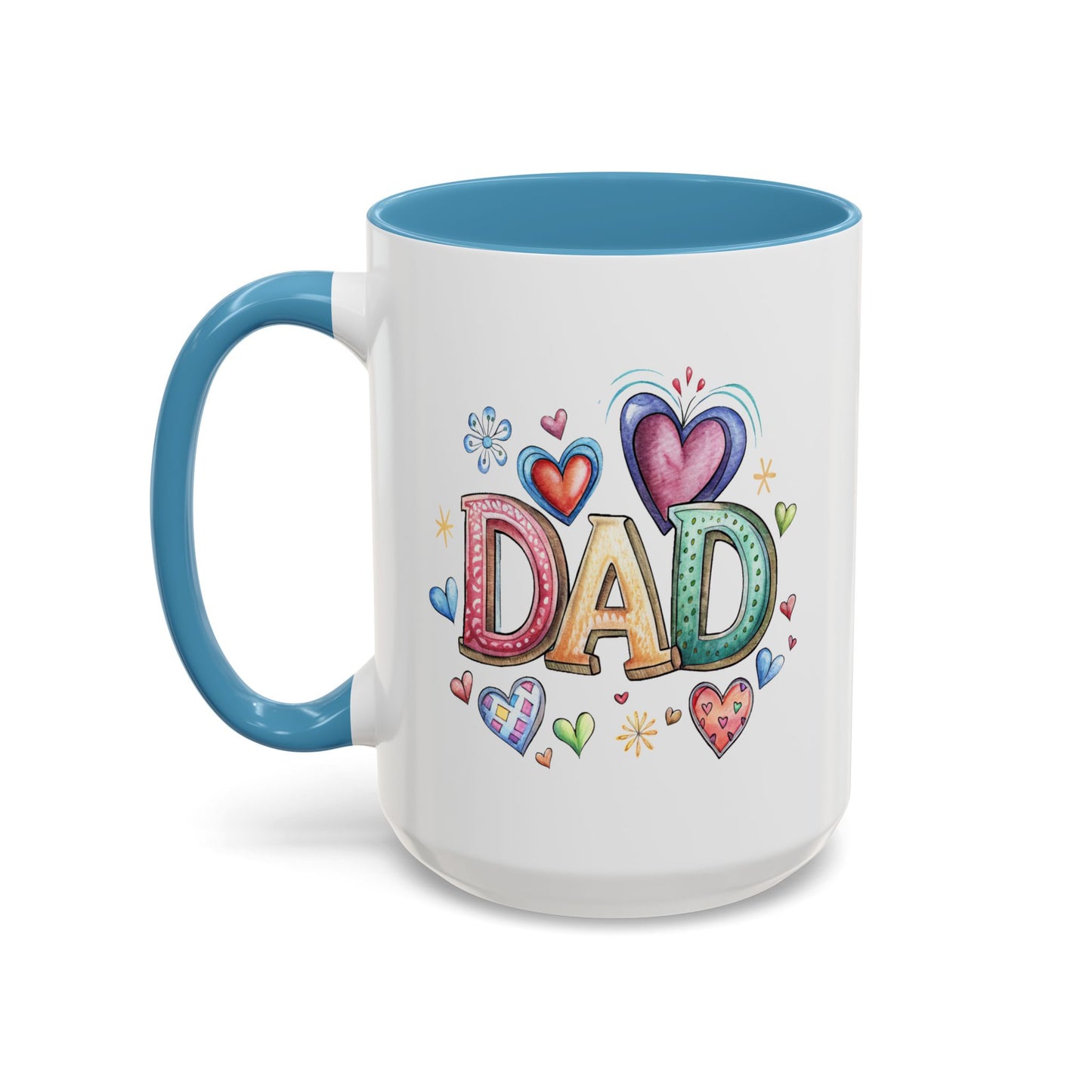 Father's Day Mug - Dad Hearts
