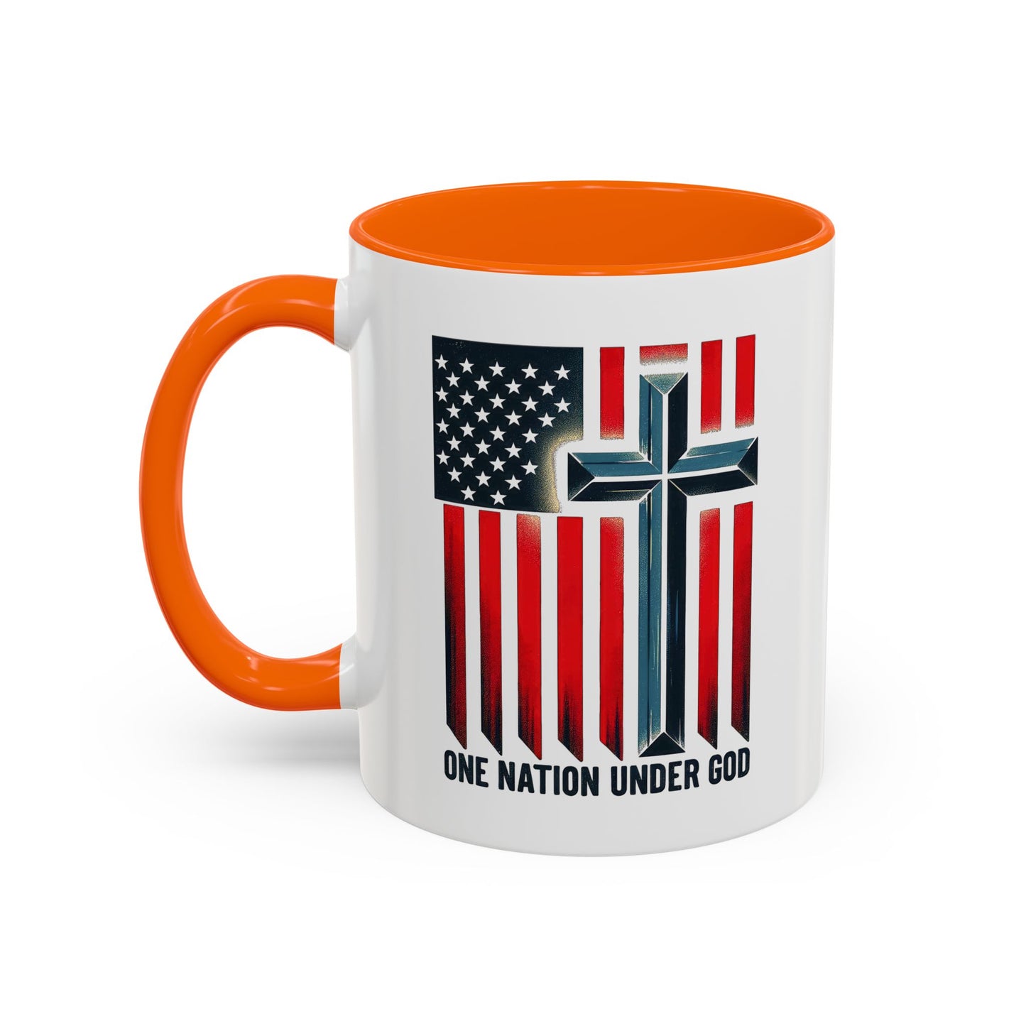Religious Mug - One Nation Flag Cross