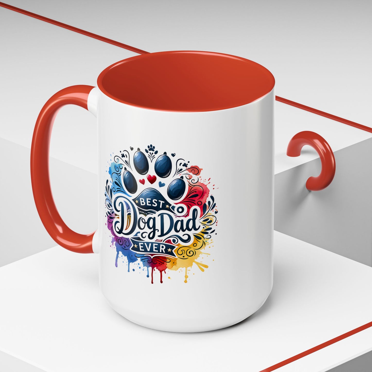 Animal Mug - Best Dog Dad Ever Paw