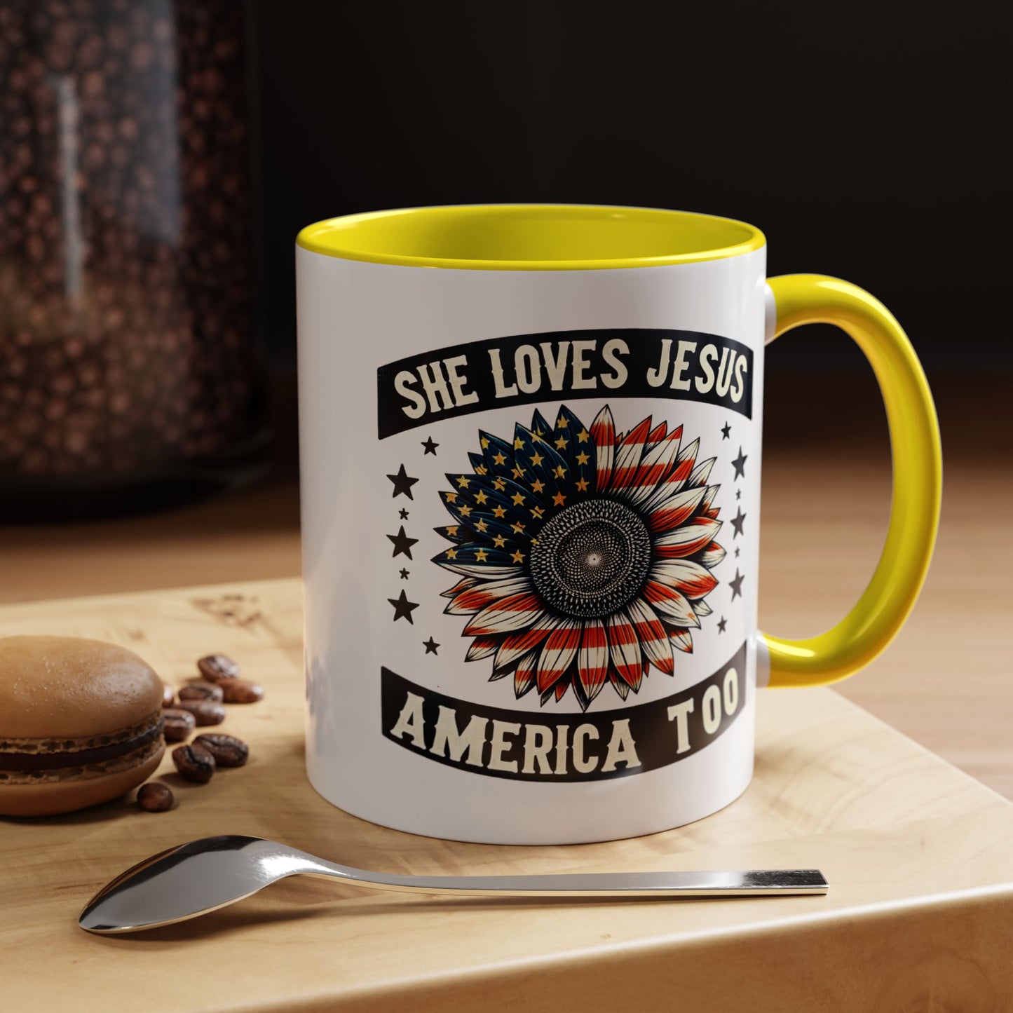 4th of July Mug - She Loves Jesus & America Too