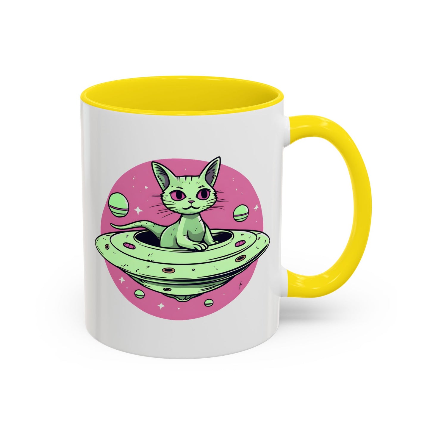 Alien Mug - Flying Saucer Cat