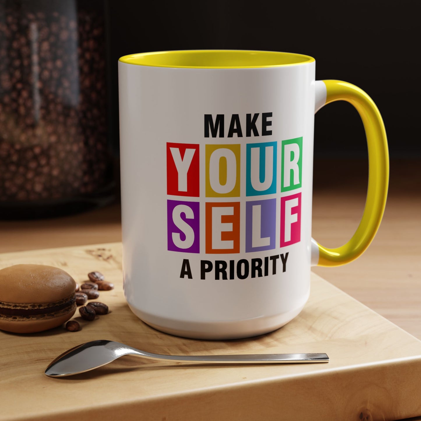 Wellness Mug - Make Yourself a Priority Colored Blocks