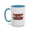 Christmas Mug - Merry Christmas Red & Green Text Hats Candy Canes