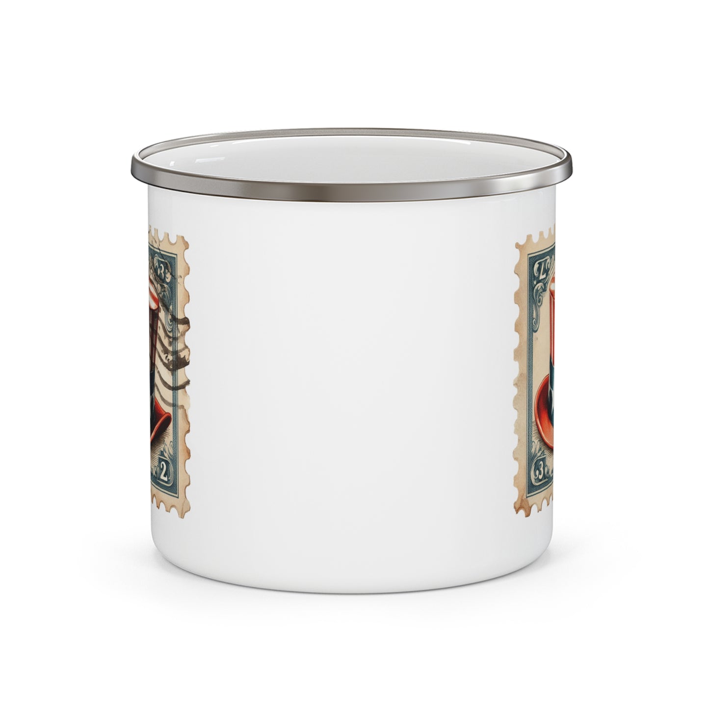 4th of July Mug - America Hat Stamp