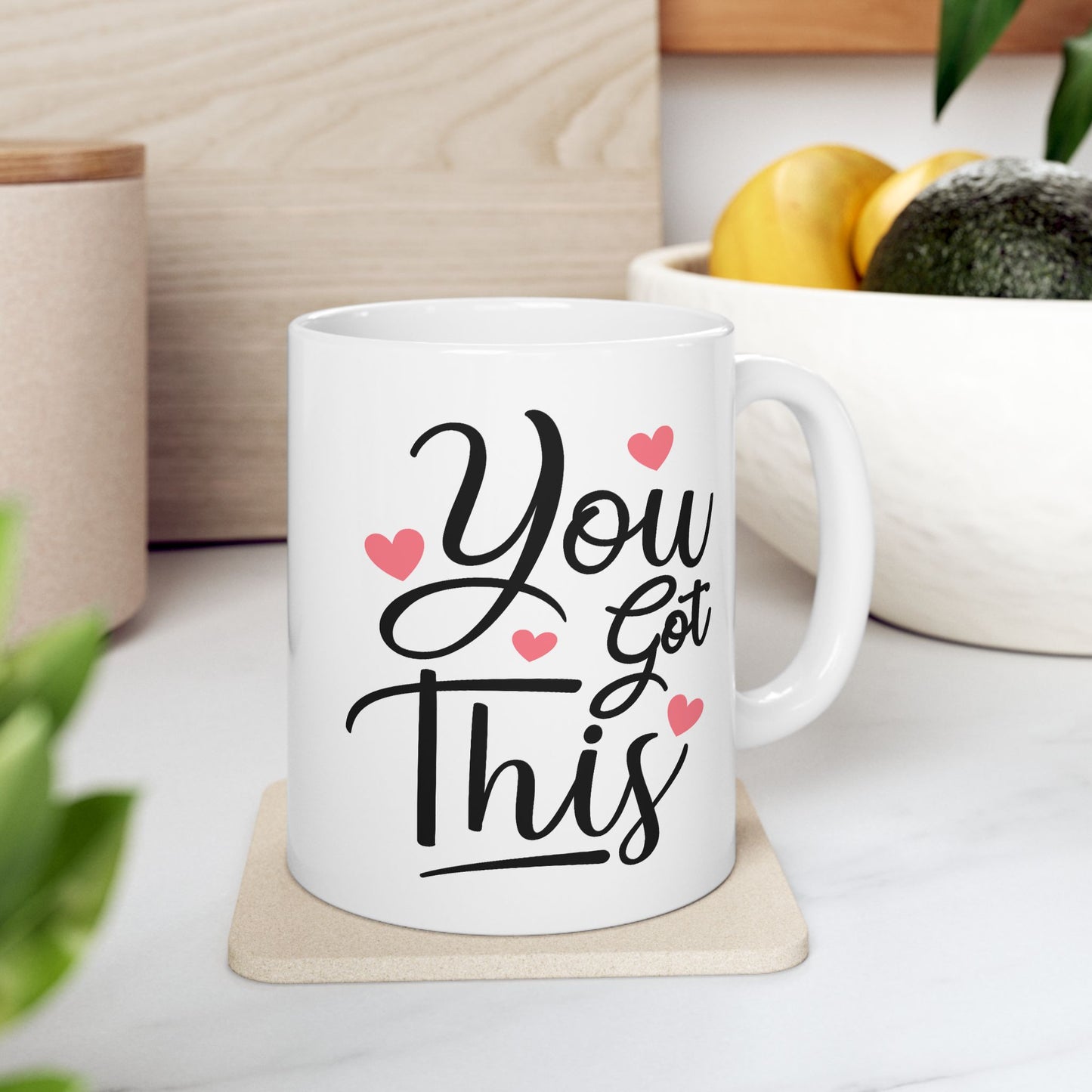 Motivation Mug - You Got This Pink Hearts