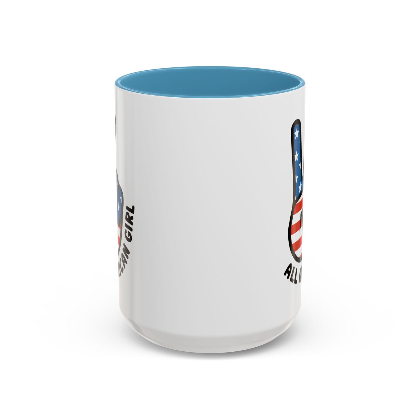 4th of July Mug - All American Girl Peace Sign