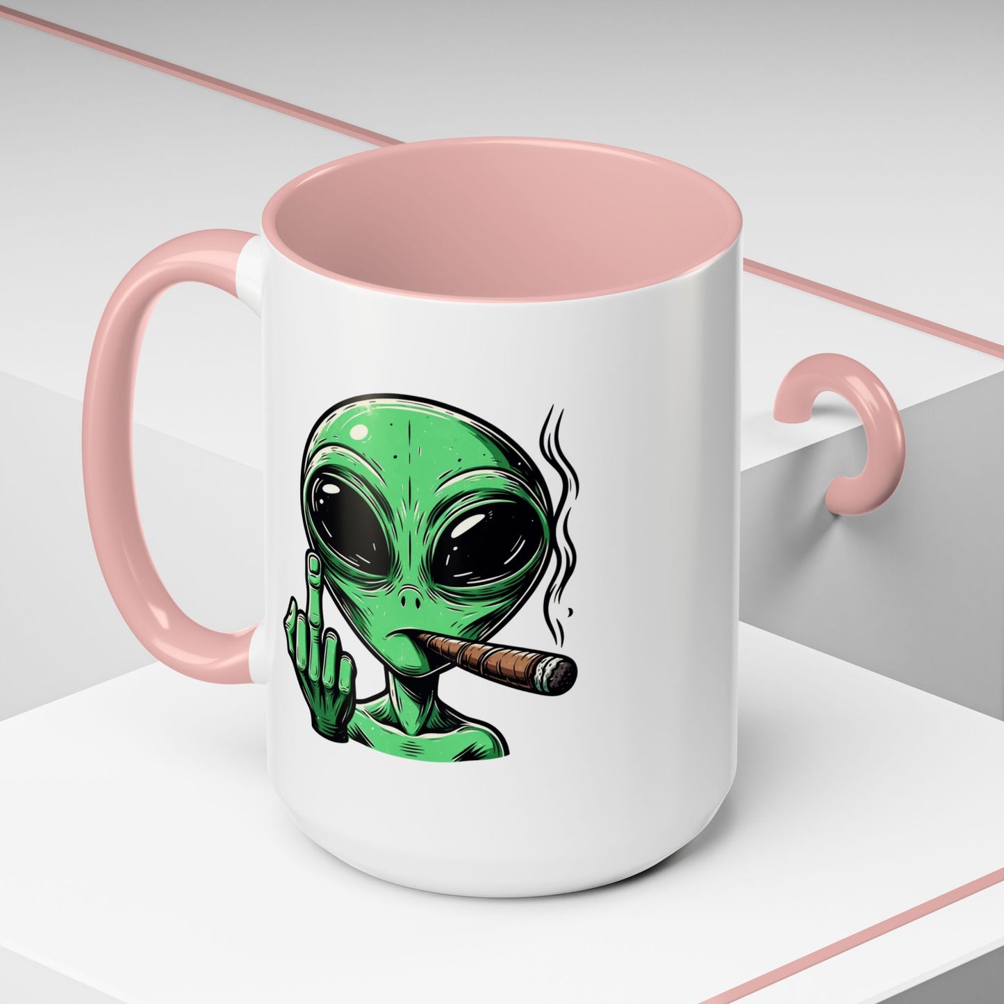 Adult Mug - Green Alien Fuck You Human