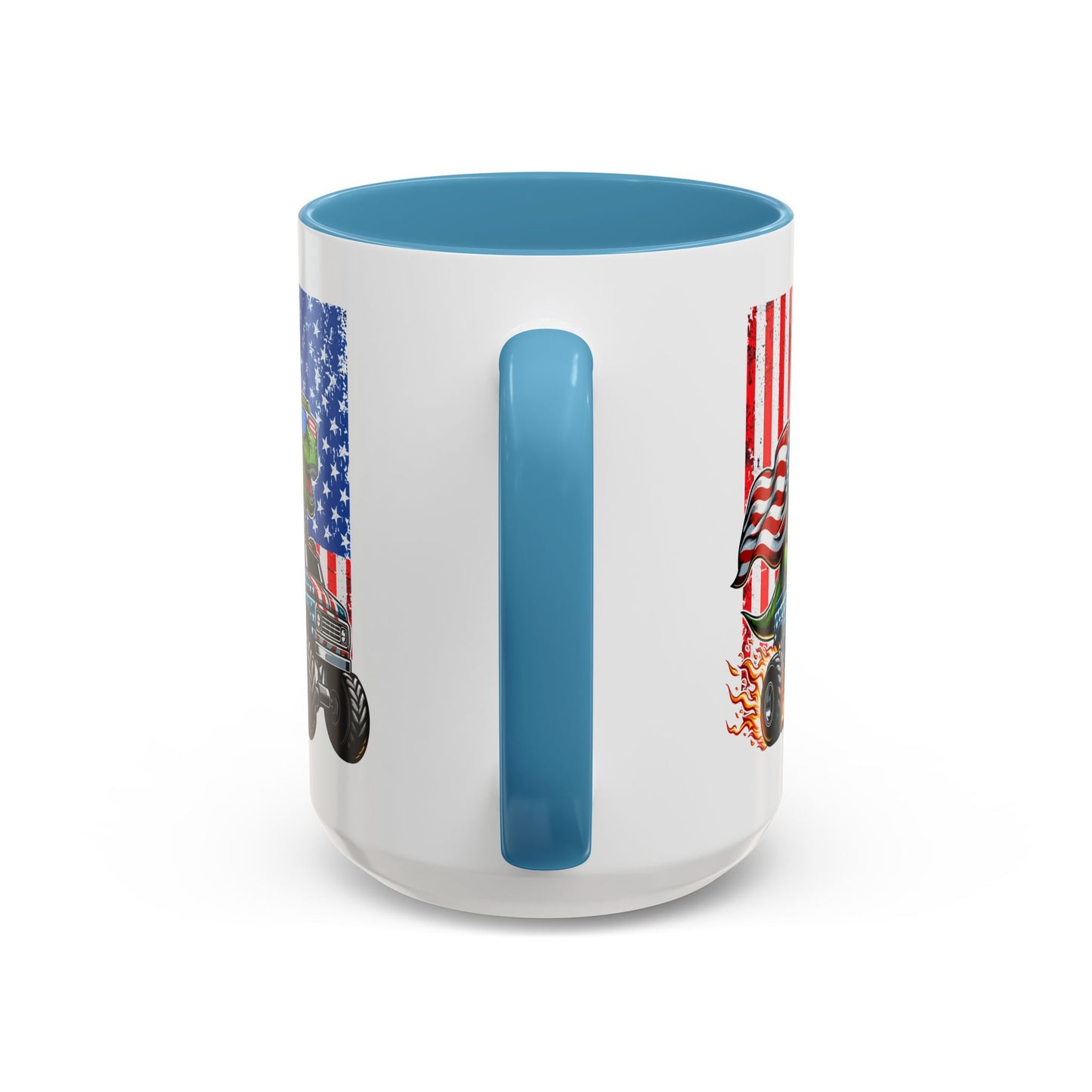 4th of July Mug - T Rex Riding Monster Truck