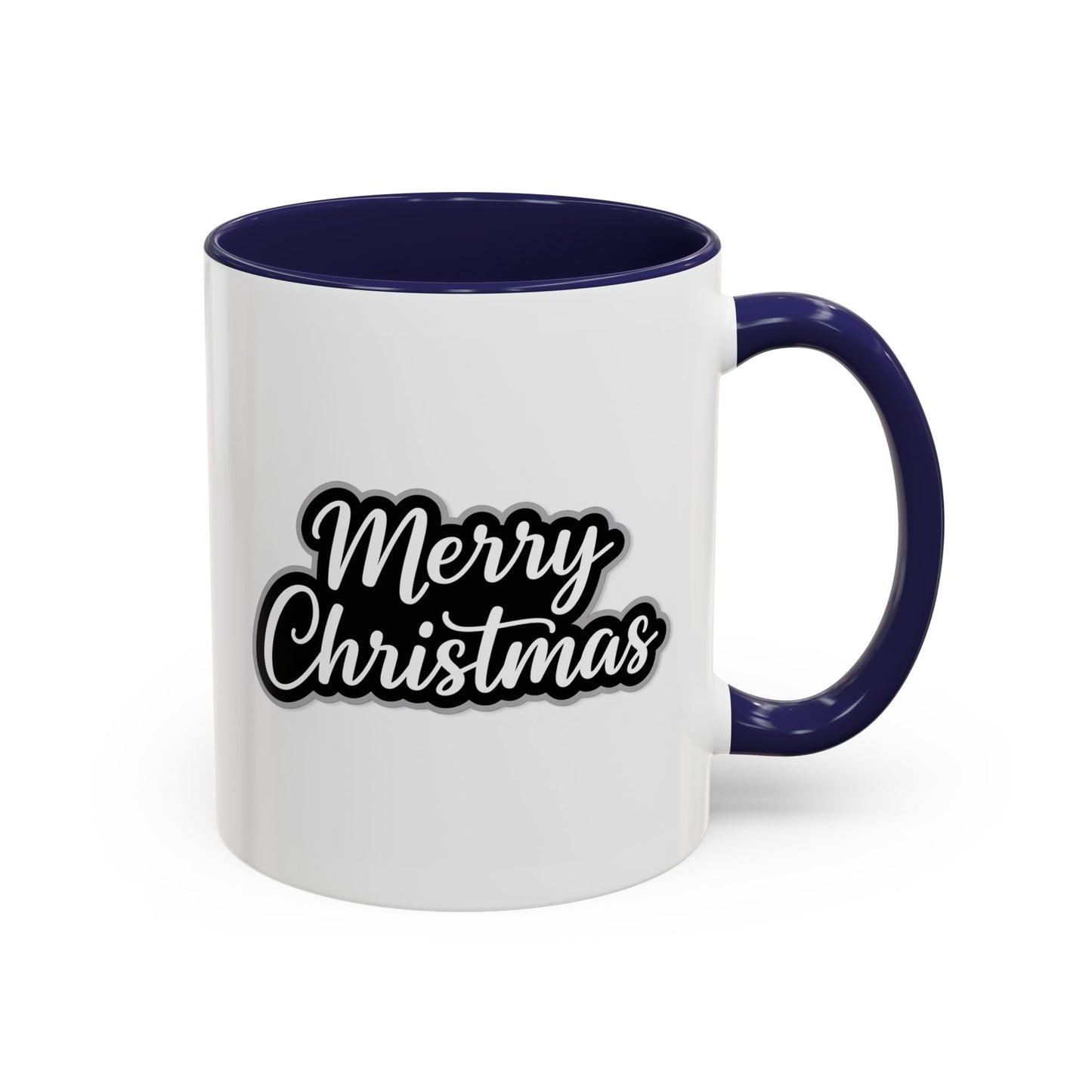 Christmas Mug - Merry Christmas White Black & Grey Text