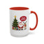 Christmas Mug - Happy Holidays Callout Santa Tree Presents Reindeer