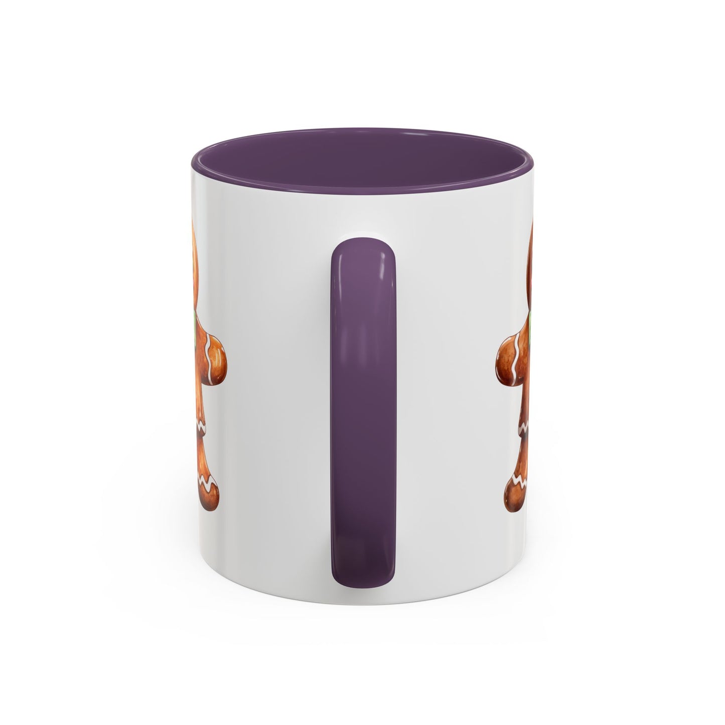 Christmas Mug - Gingerbread Man Green Bow
