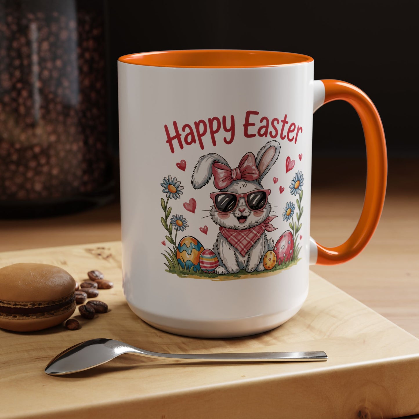 Easter Mug - Happy Easter Cool Bunny