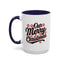 Christmas Mug - Merry Christmas Black Red & White Baseball Text