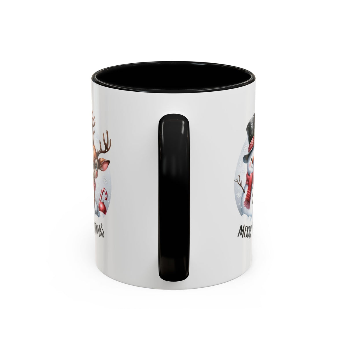 Chistmas Mug - Merry Christmas Snowman and Reindeer
