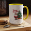 Christmas Mug - Merry Christmas Red Text Santa Tree Presents