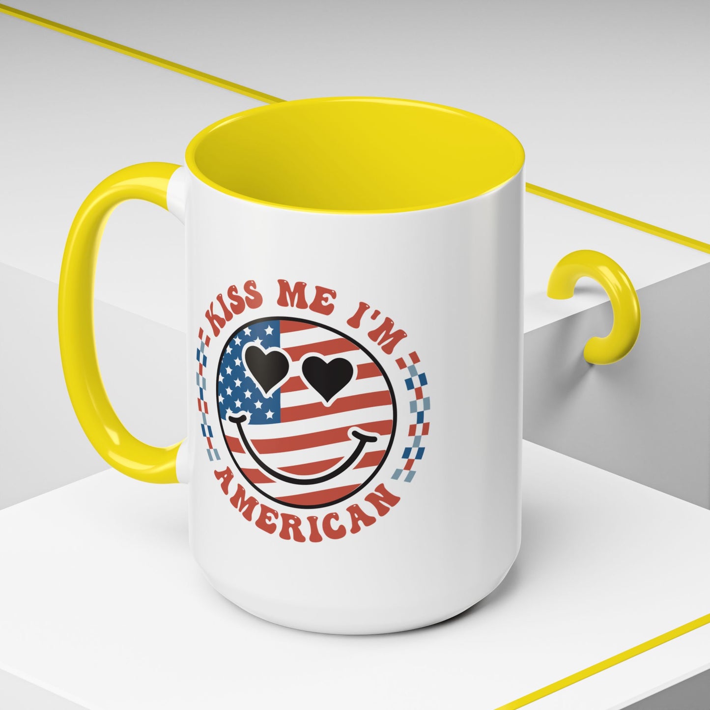 4th of July Mug - Kiss Me I'm American