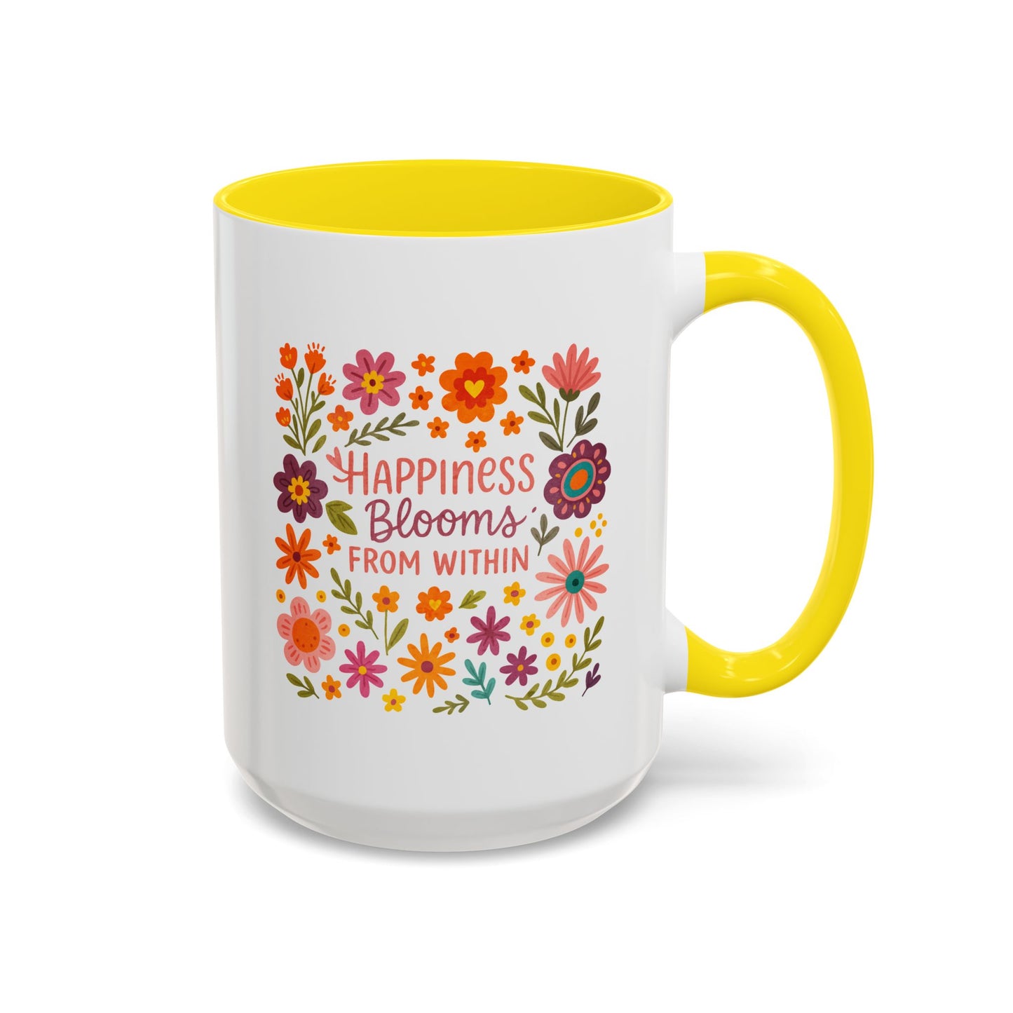 Motivation Mug - Happiness Blooms From Within