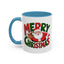 Christmas Mug - Green & Red Text Santa Presents