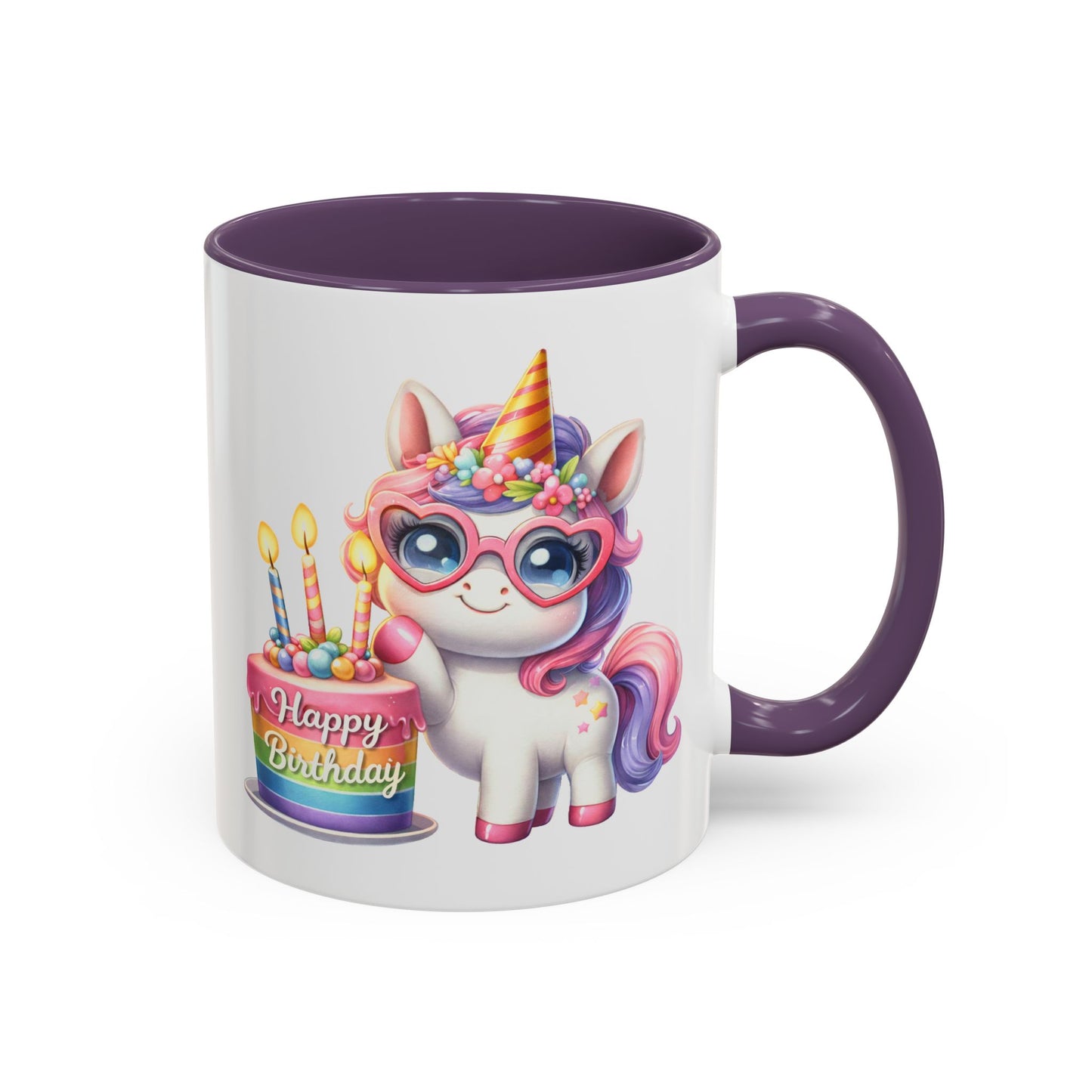 Birthday Mug - Unicorn Candles